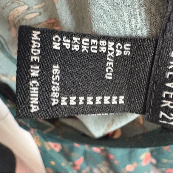 Forest Green Floral Mini Dress - Picture 5 of 5